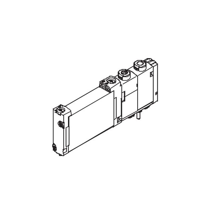 Plate valve G1/4, three position five-way valve, double electric control, external pilot air source, medium sealed, valve width 18 mm, FAS-B18-P53C-Z, 8180610140